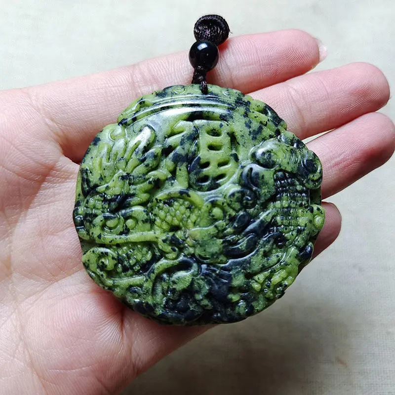 KingShi – pendentif Longfeng en Jade tibétain pur naturel, collier de marque, pour hommes et femmes
KingShi – pendentif Longfeng en Jade tibétain pur naturel, collier de marque, pour hommes et femmes