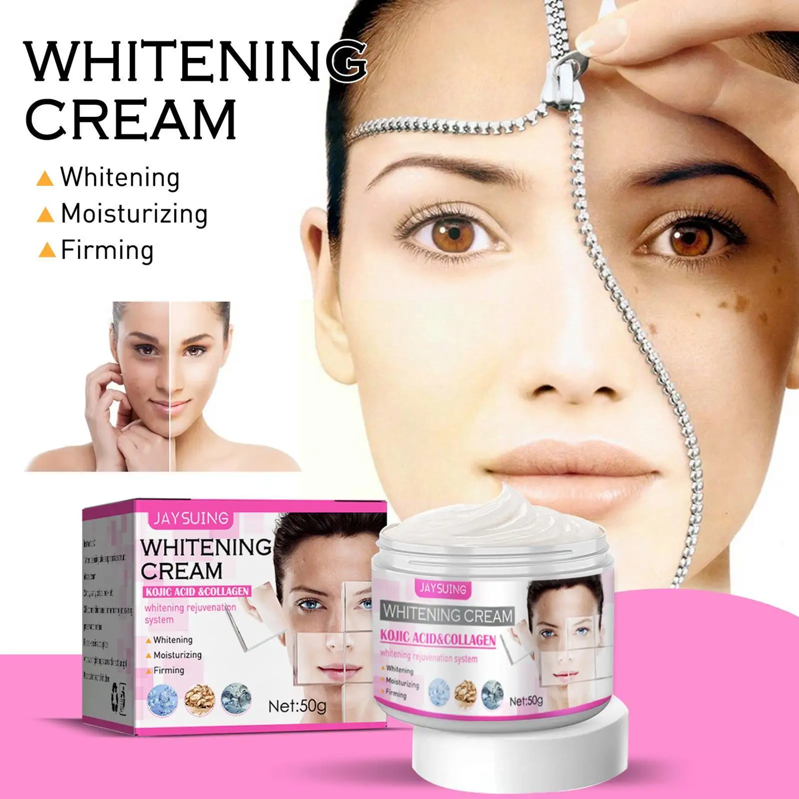 50g Body Whitening Cream Bleaching Lightening Moisturizing Body Legs Nourishing Back Cream Knees Skin Care Underarm J3T1
50g Body Whitening Cream Bleaching Lightening Moisturizing Body Legs Nourishing Back Cream Knees Skin Care Underarm J3T1