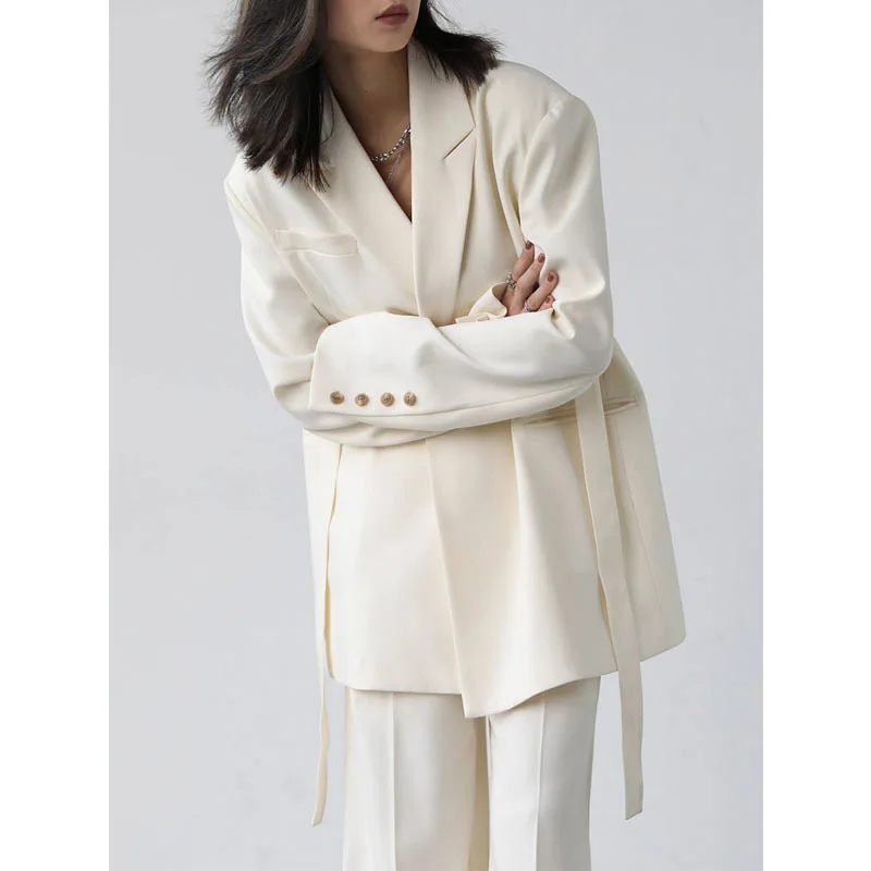 2023 Design Sense Wide Shoulder Ribbon Mid-length Pendant Suit Jacket Women's Women's Fashion Casual Coats Blazer Femme
2023 Design Sense Wide Shoulder Ribbon Mid-length Pendant Suit Jacket Women's Women's Fashion Casual Coats Blazer Femme