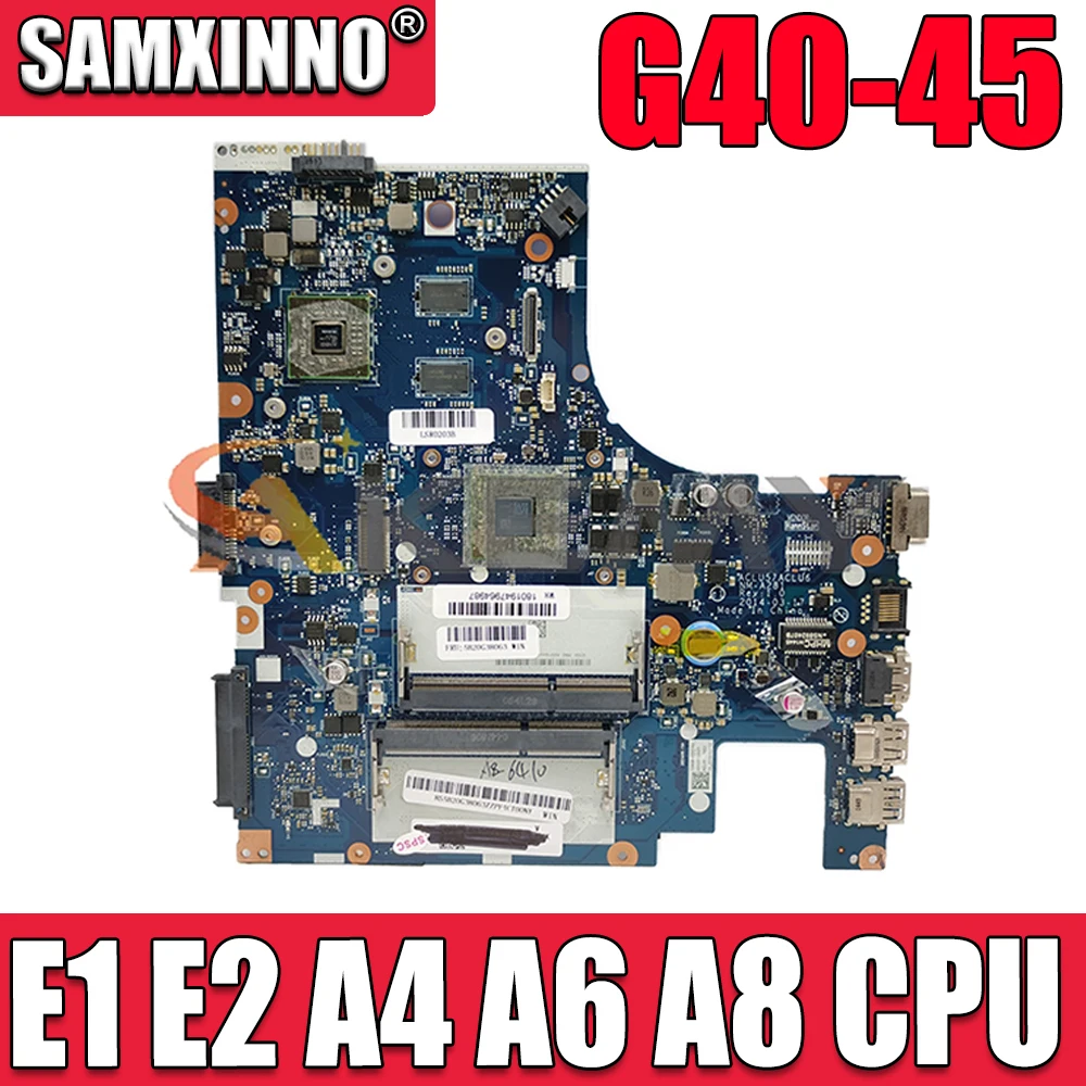 Brand New G40-45 NM-A281 motherboard with 2G GPU AMD E1 E2 A4 A6 A8 CPU For LENOVO G40-45 NM-A281 Laptop Motherboard mainboard
Brand New G40-45 NM-A281 motherboard with 2G GPU AMD E1 E2 A4 A6 A8 CPU For LENOVO G40-45 NM-A281 Laptop Motherboard mainboard
