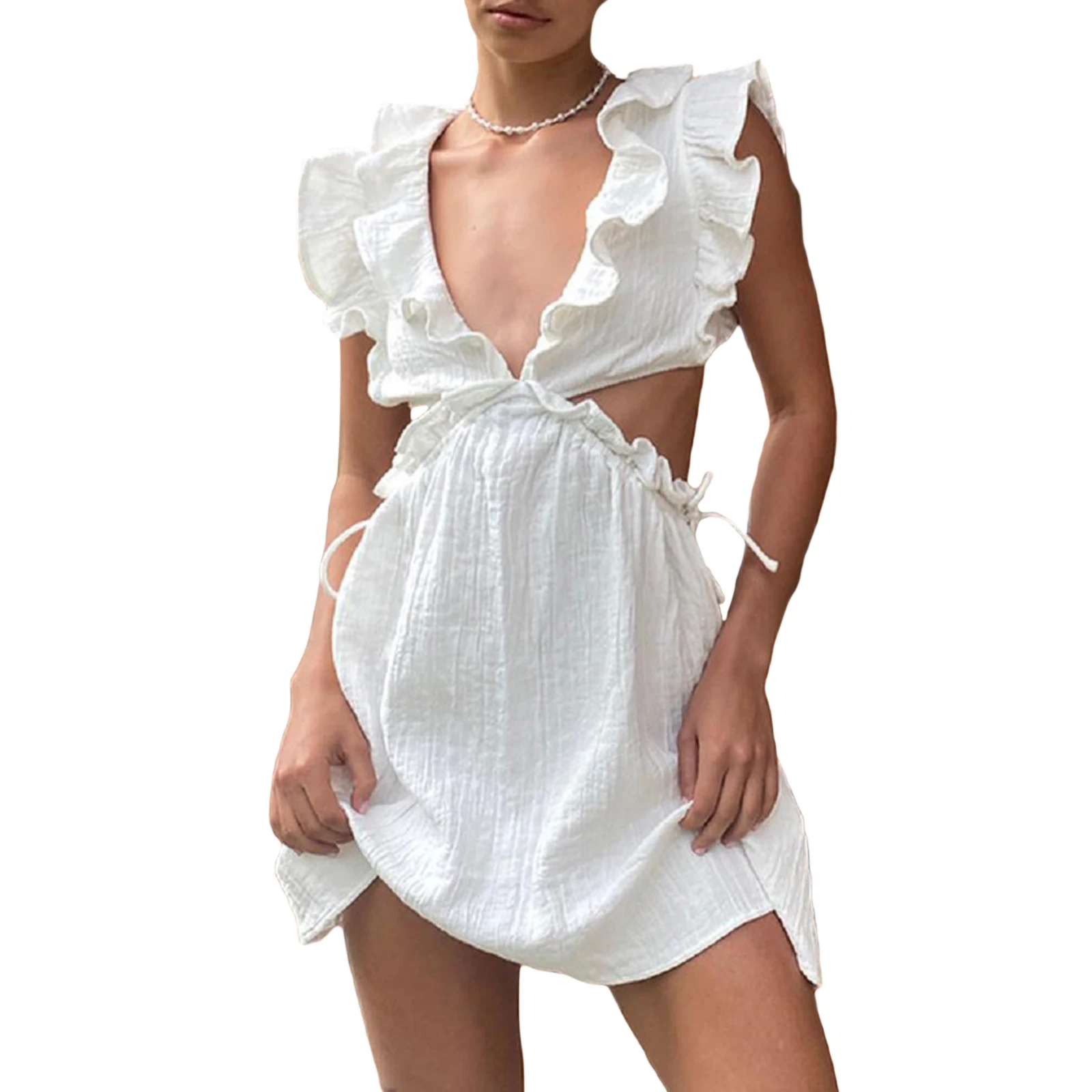 Women Dresses V Neck Sleeveless Sexy Bodycon Dress Hollow Formal Dress for Party Club Ladies Streetwear Elegant Women Dress
Women Dresses V Neck Sleeveless Sexy Bodycon Dress Hollow Formal Dress for Party Club Ladies Streetwear Elegant Women Dress