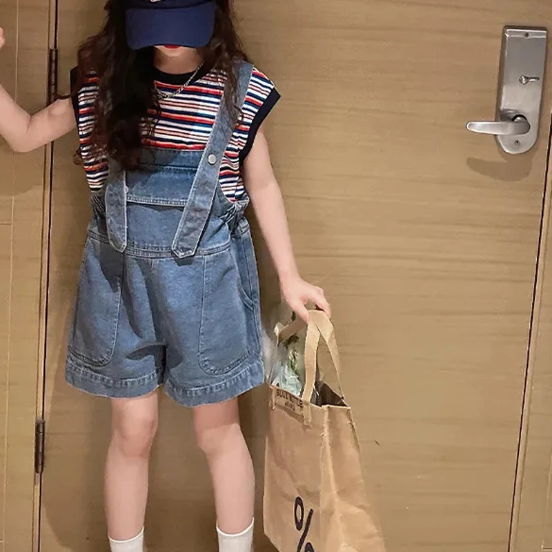 Middle Big Children's Loose Denim Overalls Shorts Girls Mid-rise Overalls Children's Casual Shorts Summer Thin Suspenders
Middle Big Children's Loose Denim Overalls Shorts Girls Mid-rise Overalls Children's Casual Shorts Summer Thin Suspenders