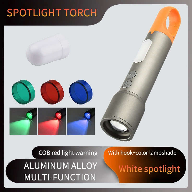 Led Outdoor Flashlight Zoom Focus Flashlight with Lampshade Light Flashlight Night Riding Night Fishing Climbing Camping Torch
Led Outdoor Flashlight Zoom Focus Flashlight with Lampshade Light Flashlight Night Riding Night Fishing Climbing Camping Torch