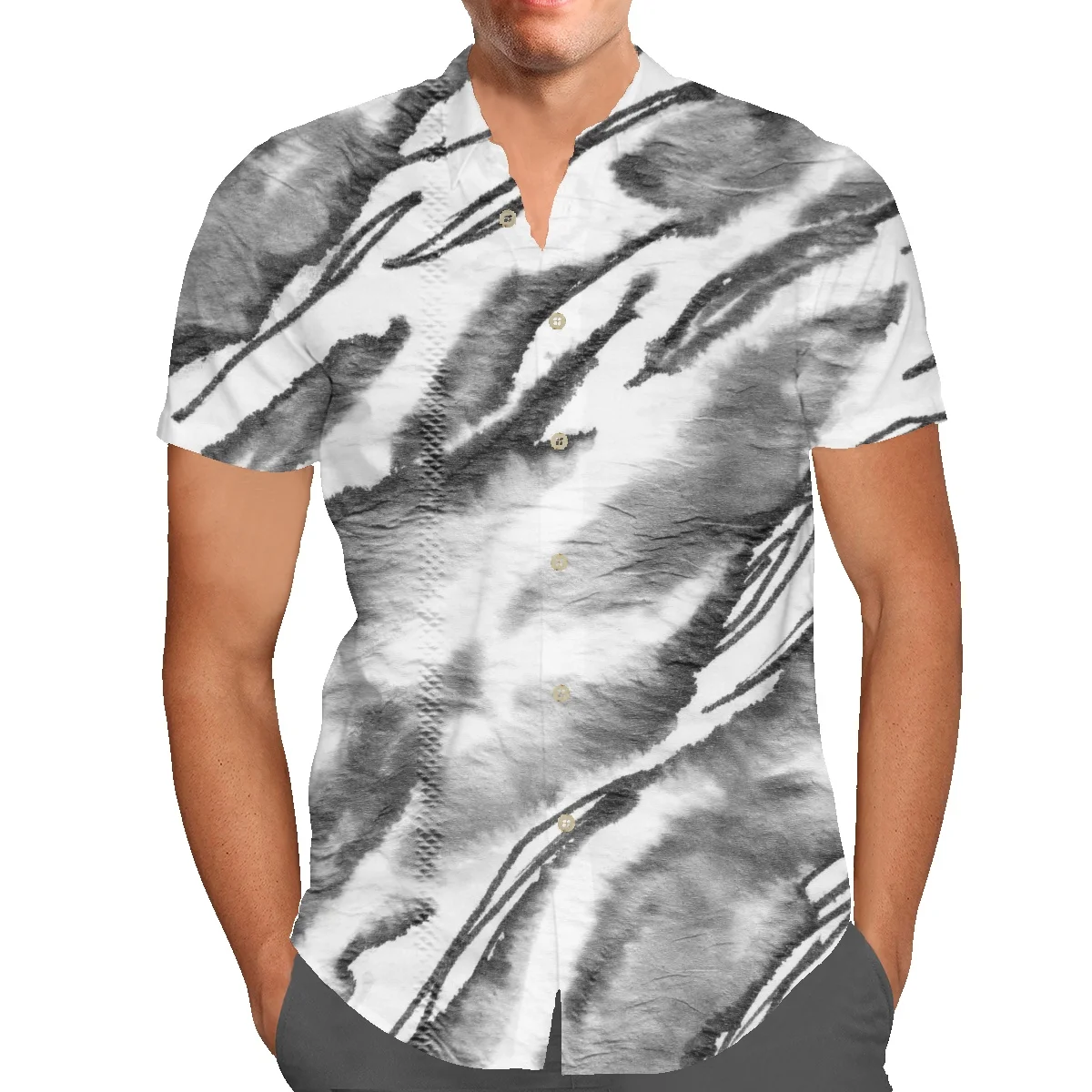 Tie-dye short-sleeved T-shirt lapel shirt men's Hong Kong style ins casual ruffian handsome flower shirt 2022 summer thin coat 
Tie-dye short-sleeved T-shirt lapel shirt men's Hong Kong style ins casual ruffian handsome flower shirt 2022 summer thin coat