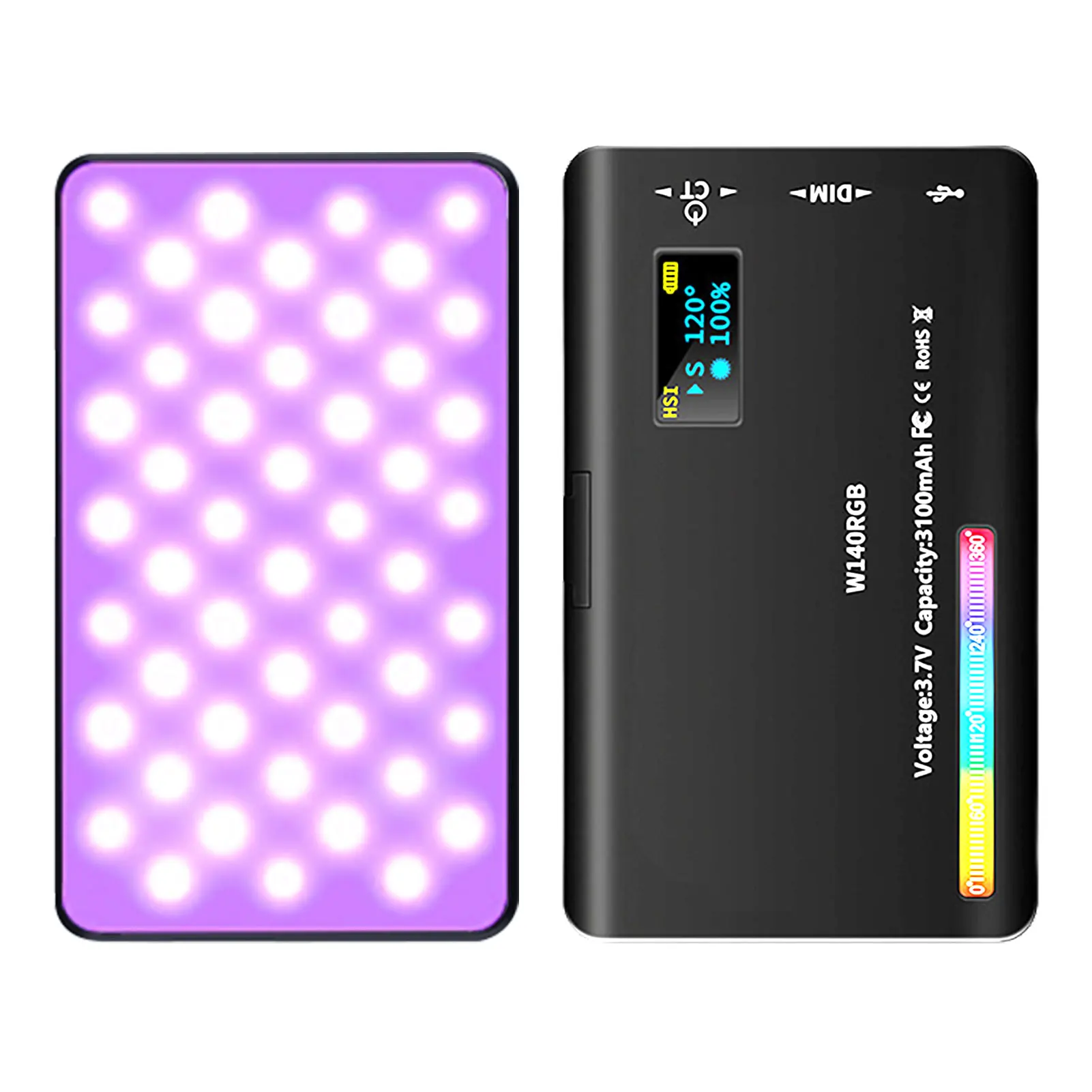 LED Video Light Portable LED Camera Light Panel 360 Full Color LED Camera Light CRI 95 2500-9000K LED Video Light 3100mAh
LED Video Light Portable LED Camera Light Panel 360 Full Color LED Camera Light CRI 95 2500-9000K LED Video Light 3100mAh