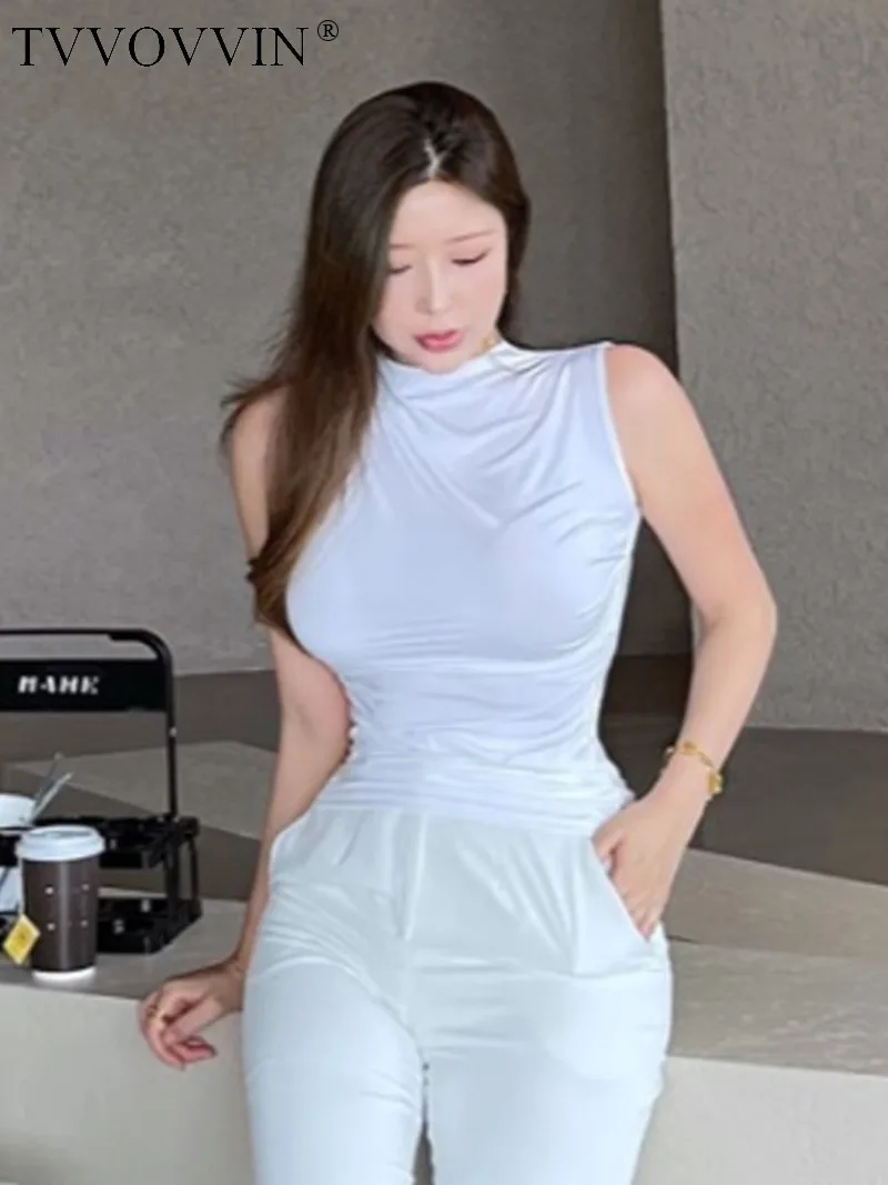 WOMENGAGA Korean Style Elegant Sexy Spicy Girls Fold Slim Sleeveless T-shirt Top Women Office Lady Tops Fashion Women Tops W8H7
WOMENGAGA Korean Style Elegant Sexy Spicy Girls Fold Slim Sleeveless T-shirt Top Women Office Lady Tops Fashion Women Tops W8H7