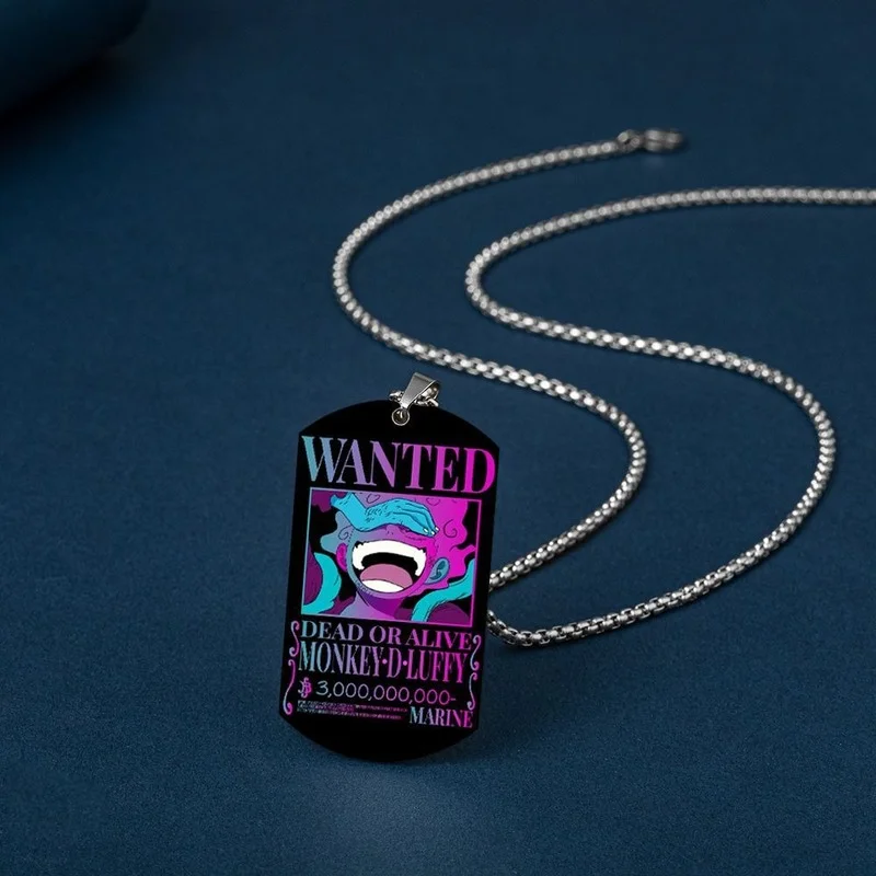 Anime One Piece Monkey D. Luffy Sun God Nika Form Color Printing Stainless Steel Necklace DogTag Peripheral Merchandise Necklace
Anime One Piece Monkey D. Luffy Sun God Nika Form Color Printing Stainless Steel Necklace DogTag Peripheral Merchandise Necklace