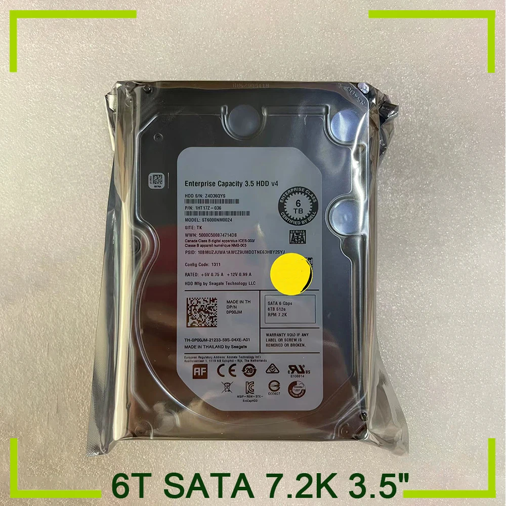 Server Hard Disk 6T SATA 7.2K 3.5" 6GB Hard drive ST6000NM0024
Server Hard Disk 6T SATA 7.2K 3.5" 6GB Hard drive ST6000NM0024