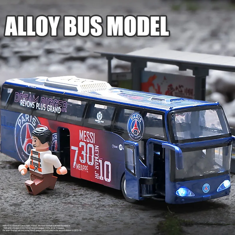 New Alloy Paris Saint-Germain Team Bus Model Sound Light Metal Ornaments Children's Toys Birthday Gifts Collection
New Alloy Paris Saint-Germain Team Bus Model Sound Light Metal Ornaments Children's Toys Birthday Gifts Collection