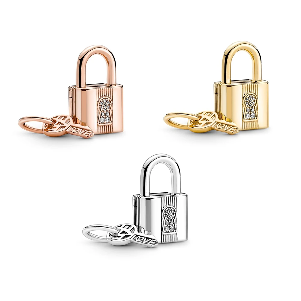 2022 NEW 925 Sterling Silver Pan Padlock and Key Dangle Charm Fit Couple Valentine's Day DIY Gifts Charm Of Bracelet
2022 NEW 925 Sterling Silver Pan Padlock and Key Dangle Charm Fit Couple Valentine's Day DIY Gifts Charm Of Bracelet