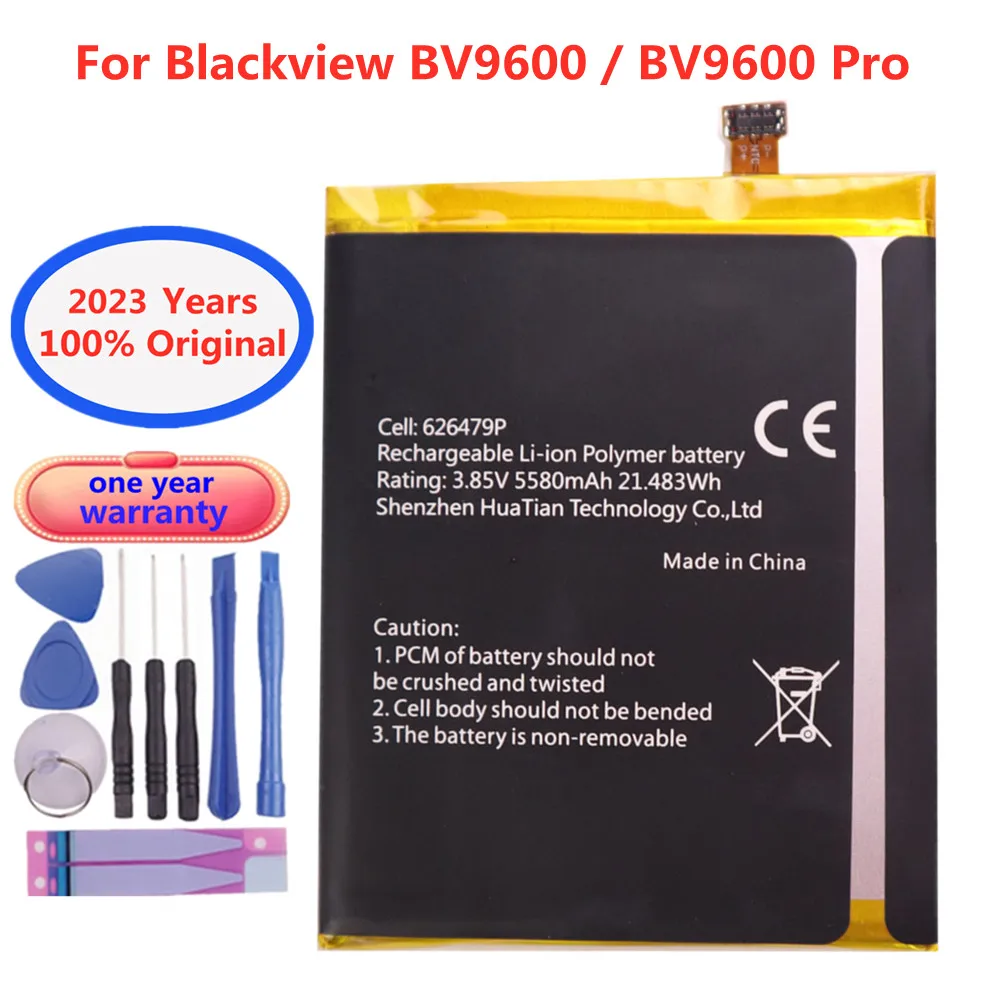 New 100% Original BV9600 5580mAh Battery For Blackview BV9600 & BV9600 Pro BV9600pro 626479P Phone Rechargable Battery Batteria
New 100% Original BV9600 5580mAh Battery For Blackview BV9600 & BV9600 Pro BV9600pro 626479P Phone Rechargable Battery Batteria