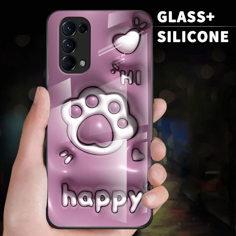 Expanded Cat Paw Glass Case for OPPO Reno5 4G 5G Reno 5K Reno 7 5 6 Pro Plus F21 Pro Find X3 X5 Lite Phone Case Cover
Expanded Cat Paw Glass Case for OPPO Reno5 4G 5G Reno 5K Reno 7 5 6 Pro Plus F21 Pro Find X3 X5 Lite Phone Case Cover