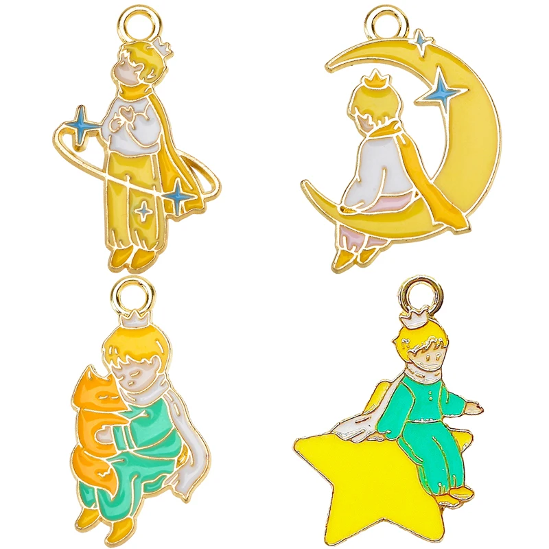 JQ 20Pcs Prince Fox Star Moon Pendant Alloy Color Cartoon Girls Bracelet Necklace Keychain Pendant Accessories Jewelry Materials
JQ 20Pcs Prince Fox Star Moon Pendant Alloy Color Cartoon Girls Bracelet Necklace Keychain Pendant Accessories Jewelry Materials