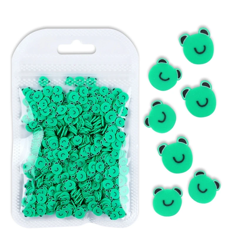 5mm 3D Frog Head Slices Polymer Clay Sprinkles for Crafts Nail Art Decorations Diy Filling Phone Accessories Making Set
5mm 3D Frog Head Slices Polymer Clay Sprinkles for Crafts Nail Art Decorations Diy Filling Phone Accessories Making Set
