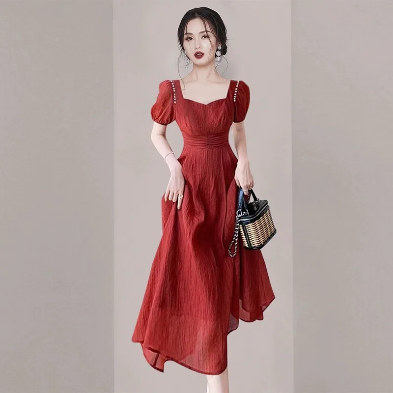 Однотонные вечерние платья для женщин, новинка 2023, винтажное облегающее летнее платье-трапеция с коротким рукавом и высокой талией, пикантная одежда в Корейском стиле YCMYUNYAN
Однотонные вечерние платья для женщин, новинка 2023, винтажное облегающее летнее платье-трапеция с коротким рукавом и высокой талией, пикантная одежда в Корейском стиле YCMYUNYAN