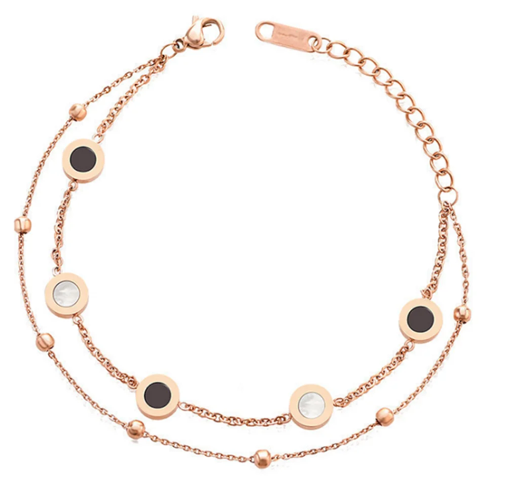 316L Stainless Steel Double Layer Black And White Enamel Bracelet For Women No Fade
316L Stainless Steel Double Layer Black And White Enamel Bracelet For Women No Fade