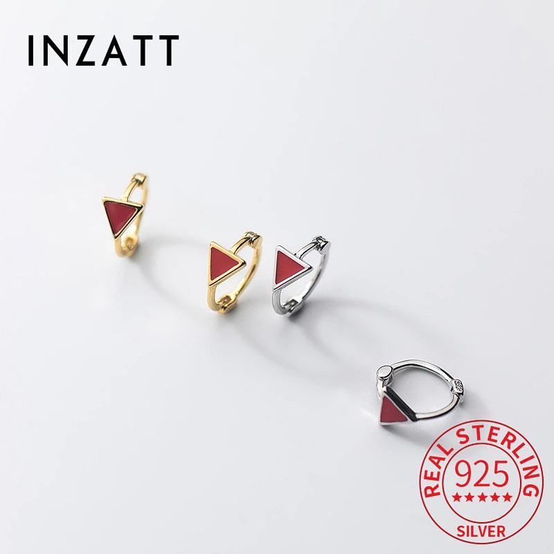 INZATT Real 925 Sterling Silver Red Enamel Triangle 18k Hoop Earrings For Charm Women Trendy Fine Jewelry Geometric Accessories
INZATT Real 925 Sterling Silver Red Enamel Triangle 18k Hoop Earrings For Charm Women Trendy Fine Jewelry Geometric Accessories