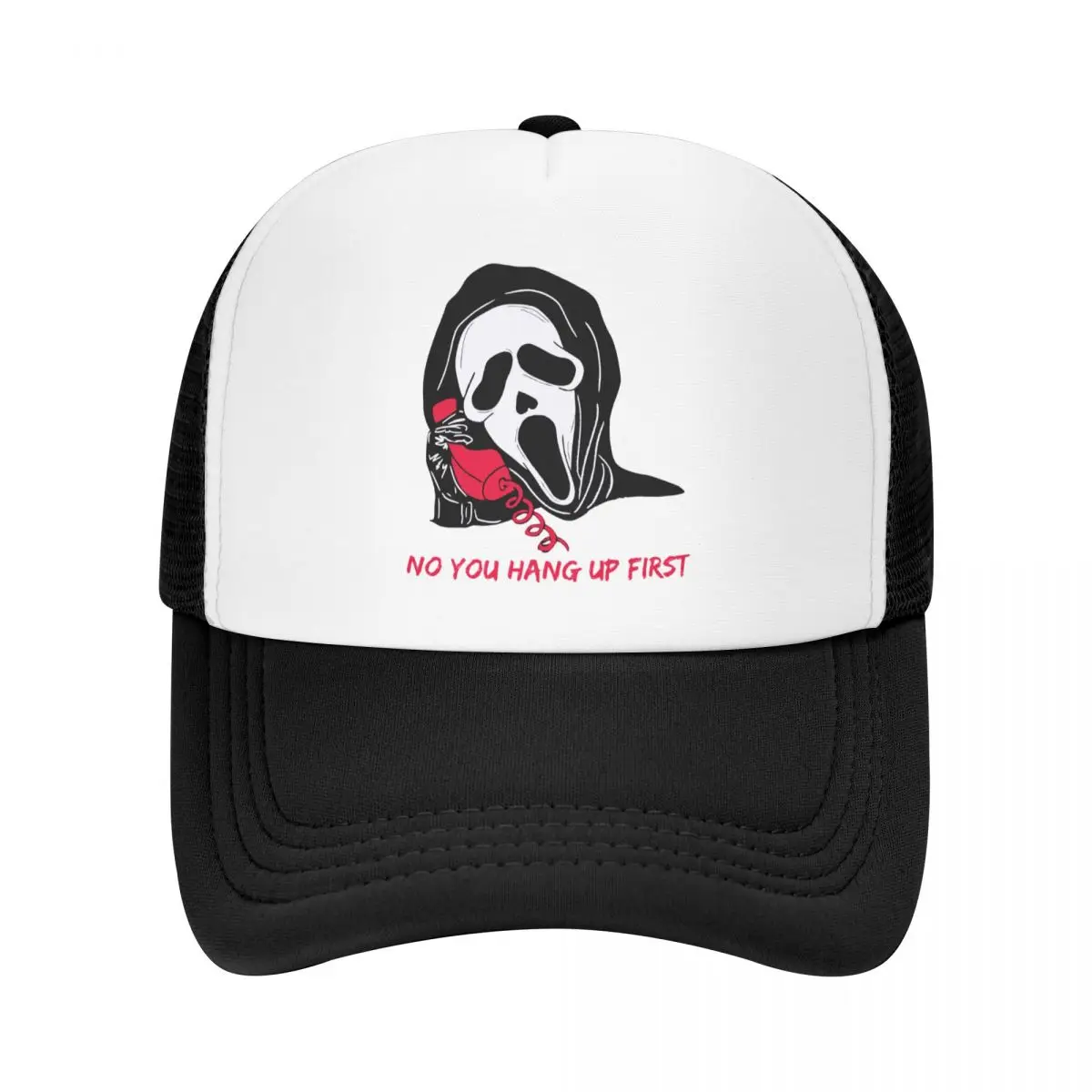 Ghostface No You Hang Up First Trucker Hat Adult Sidney Prescott Film Scream Adjustable Baseball Cap Sports Snapback Caps
Ghostface No You Hang Up First Trucker Hat Adult Sidney Prescott Film Scream Adjustable Baseball Cap Sports Snapback Caps
