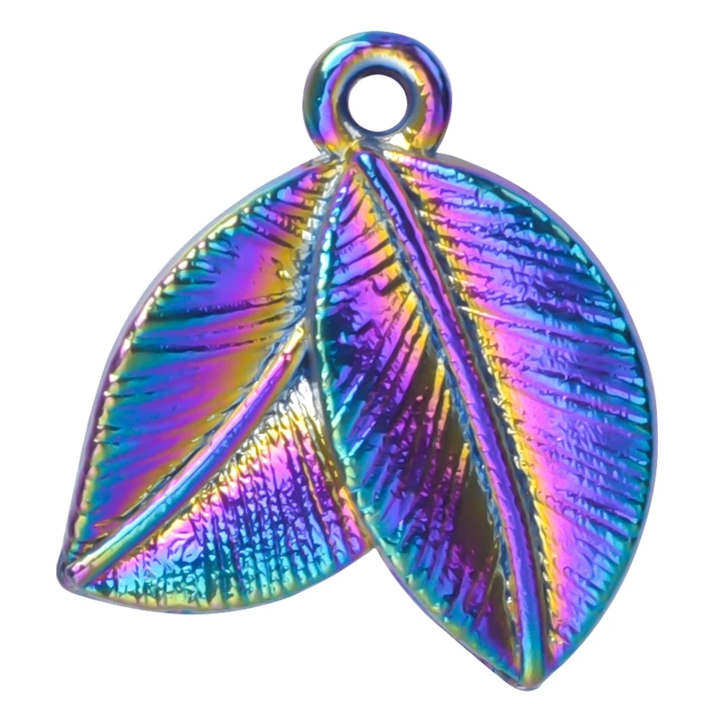 5pcs/Lot Fashion Rainbow Color Leaves Charms Zinc Alloy Pendant For Necklace Earrings Bracelet Jewelry Making Diy Accessories
5pcs/Lot Fashion Rainbow Color Leaves Charms Zinc Alloy Pendant For Necklace Earrings Bracelet Jewelry Making Diy Accessories