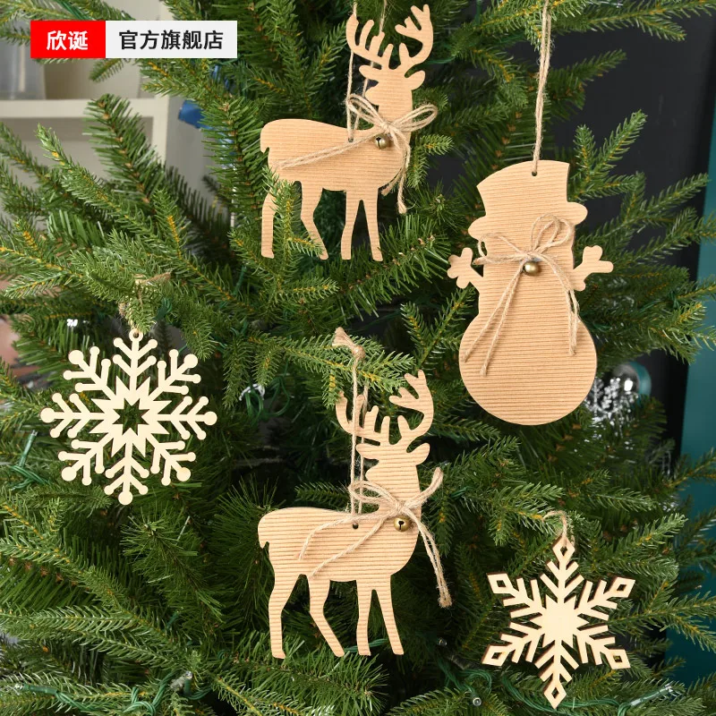 Christmas decorative pendant handmade DIY wooden snowflake pendant accessories scene matching
Christmas decorative pendant handmade DIY wooden snowflake pendant accessories scene matching