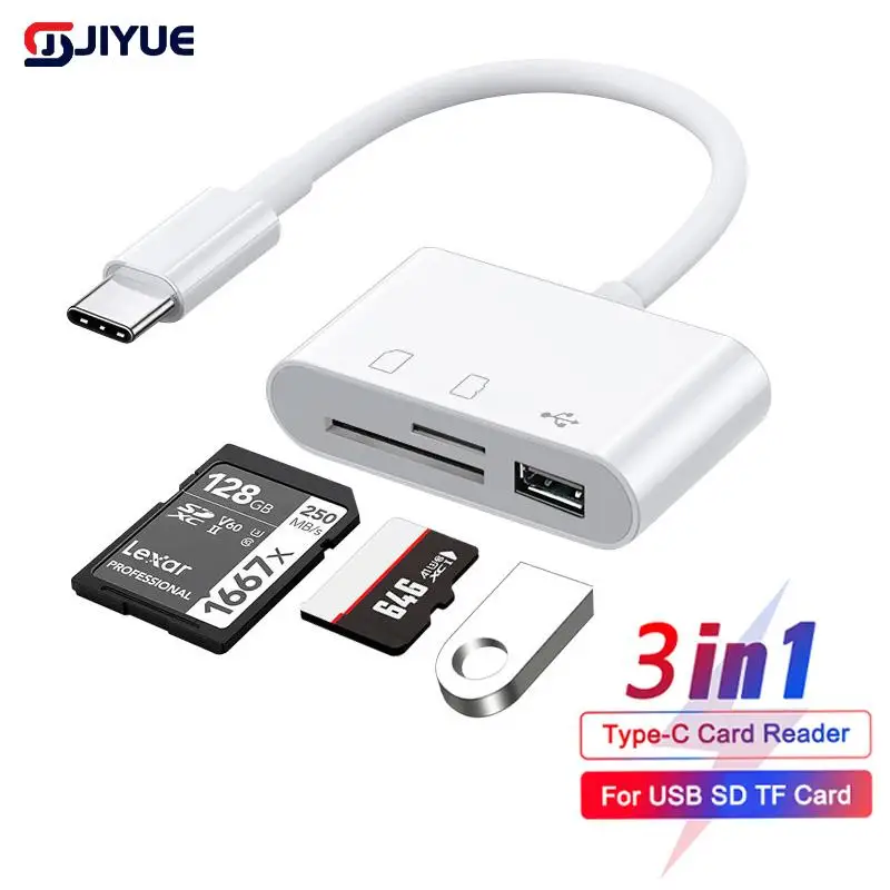 Type-C Adapter TF CF SD Memory Card Reader OTG Writer Compact Flash USB-C For IPad Pro Huawei For Macbook USB Type C Cardreader
Type-C Adapter TF CF SD Memory Card Reader OTG Writer Compact Flash USB-C For IPad Pro Huawei For Macbook USB Type C Cardreader