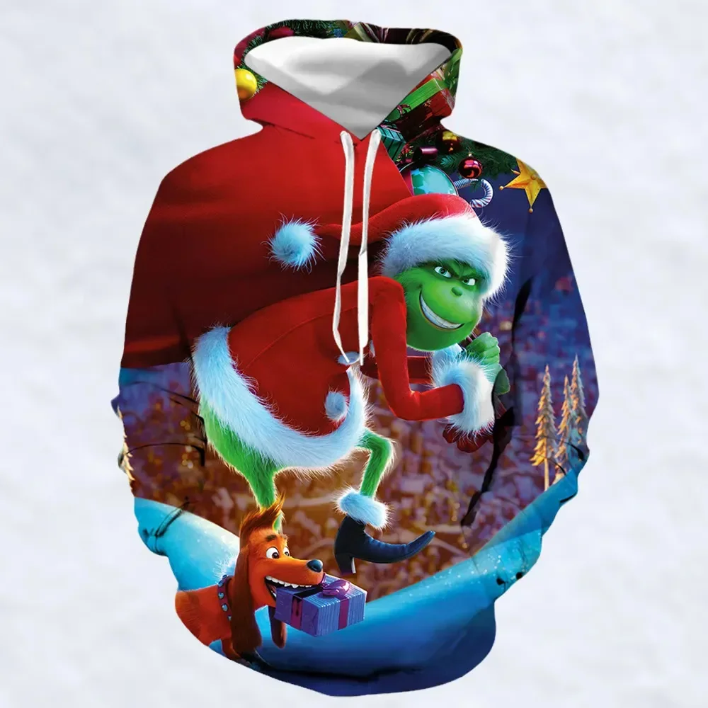 

New Men's Christmas 3D Printing Hoodie Fashion Gift Elements Street Snowman Harajuku Romantic Couple Pullover Sweater Y2k Tops