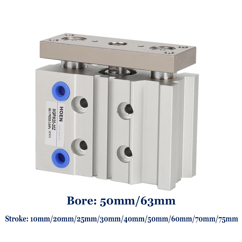 MGPM TCM SMC AirTAC Type Compact Guide Pneumatic Air Cylinder Three-Shaft TF Thread Bore 50mm 63mm With Magnet
MGPM TCM SMC AirTAC Type Compact Guide Pneumatic Air Cylinder Three-Shaft TF Thread Bore 50mm 63mm With Magnet