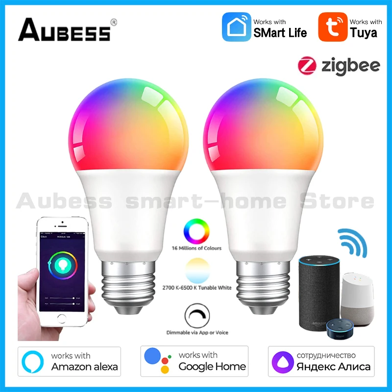 Умная Светодиодная лампа Aubess TUYA Zigbee3.0 E27, беспроводной светильник с дистанционным управлением через приложение, совместим с Alexa, Alice, Google Home, ...
Умная Светодиодная лампа Aubess TUYA Zigbee3.0 E27, беспроводной светильник с дистанционным управлением через приложение, совместим с Alexa, Alice, Google Home, ...