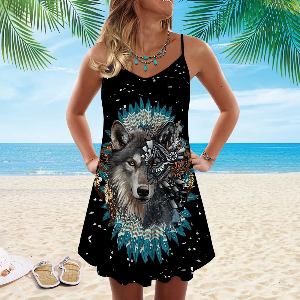 Dresses for Women 2022 Elegant Vintage Dress V Neck Sleeveless Strap Sexy Summer Print Beach Dress
Dresses for Women 2022 Elegant Vintage Dress V Neck Sleeveless Strap Sexy Summer Print Beach Dress