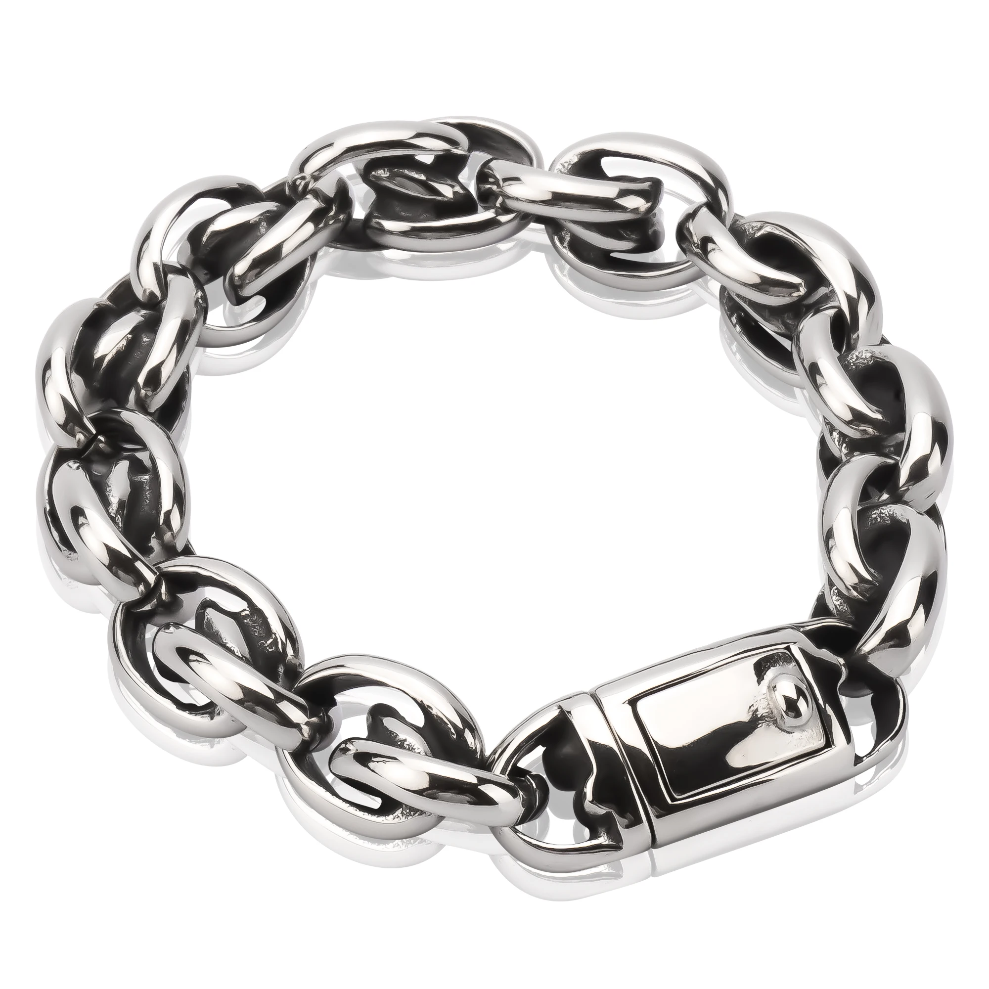 Premium Mens Stainless Steel Blackened Rolo Link Chain Wheat Chain Bracelet with Spring Clasp
Premium Mens Stainless Steel Blackened Rolo Link Chain Wheat Chain Bracelet with Spring Clasp