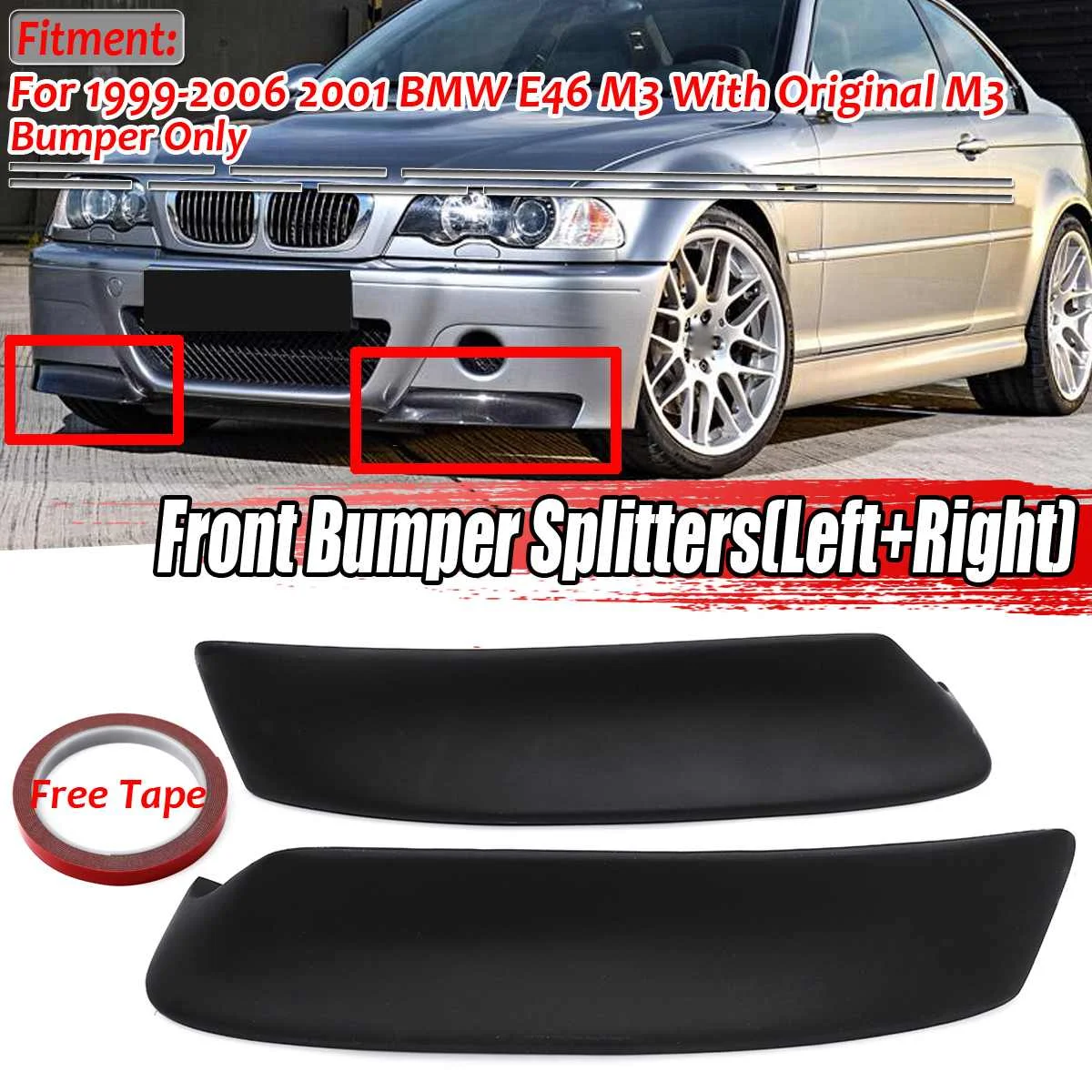 E46 CSL Style Car Front Bumper Splitter Lip Diffuser Body Kit Spoiler Aprons Protector Cover For BMW E46 1999-2006 2001 M3
E46 CSL Style Car Front Bumper Splitter Lip Diffuser Body Kit Spoiler Aprons Protector Cover For BMW E46 1999-2006 2001 M3