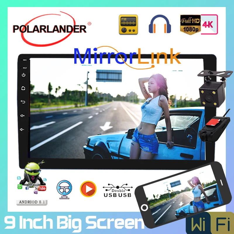 Автомобильное радио 2 Din 9 "Android 8,1 усилитель четырехъядерный BT GPS Навигация стерео Mirrorlink Carplay Android Авто универсальный
Автомобильное радио 2 Din 9 "Android 8,1 усилитель четырехъядерный BT GPS Навигация стерео Mirrorlink Carplay Android Авто универсальный