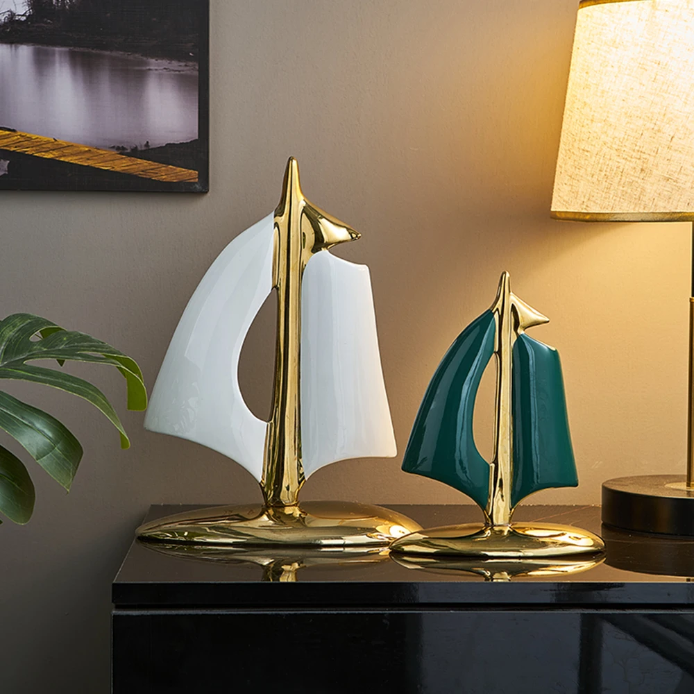 Modern Living Room Decoration Accessories Ceramic Sailboat Tabletop Ornaments Home Accessories Art Figurines Luxury Home Decor
Modern Living Room Decoration Accessories Ceramic Sailboat Tabletop Ornaments Home Accessories Art Figurines Luxury Home Decor