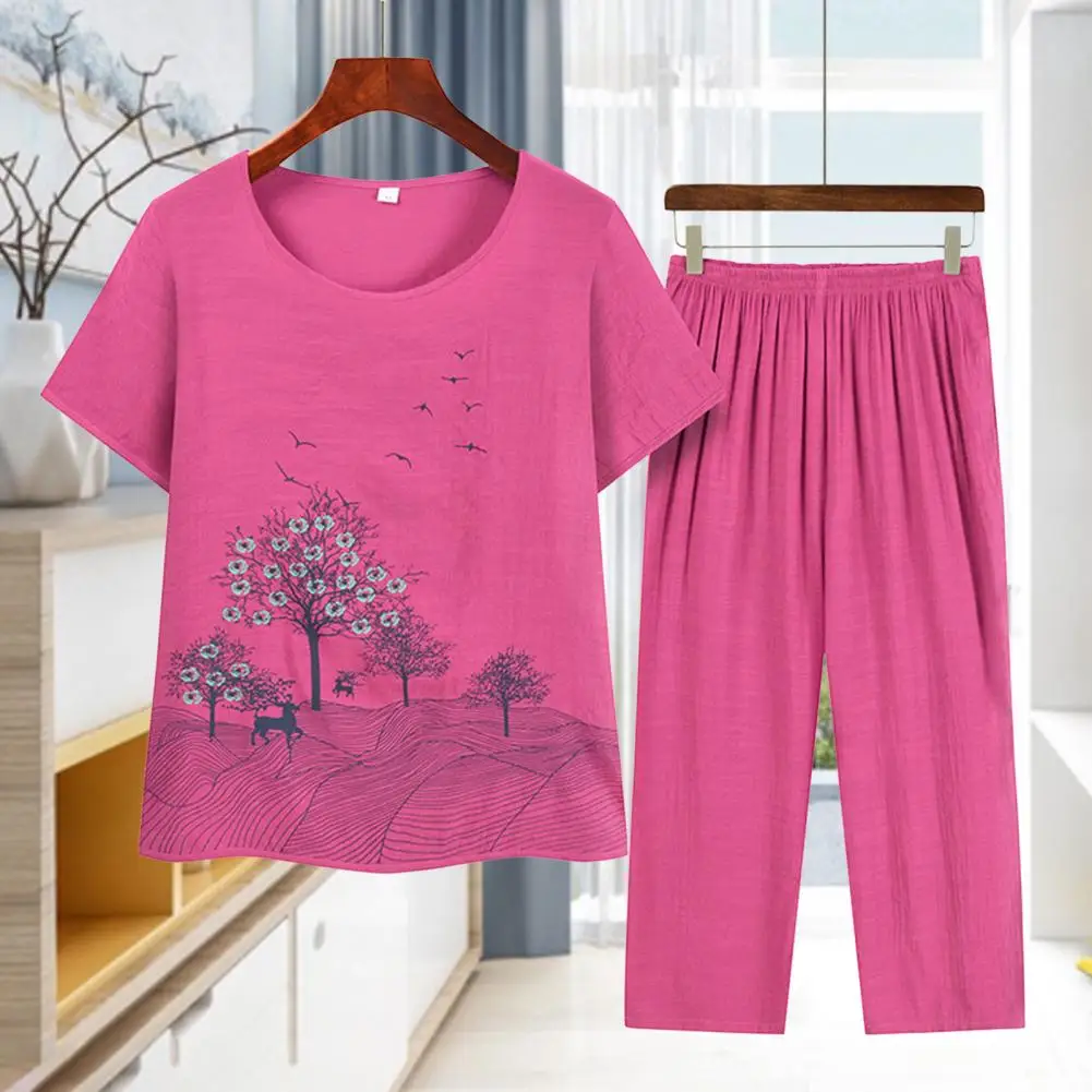 2 Pcs/Set Loose Pants Set Long Pants Comfortable Summer Pajamas Set Trendy Elastic Waists Summer Pajamas Set for Home
2 Pcs/Set Loose Pants Set Long Pants Comfortable Summer Pajamas Set Trendy Elastic Waists Summer Pajamas Set for Home