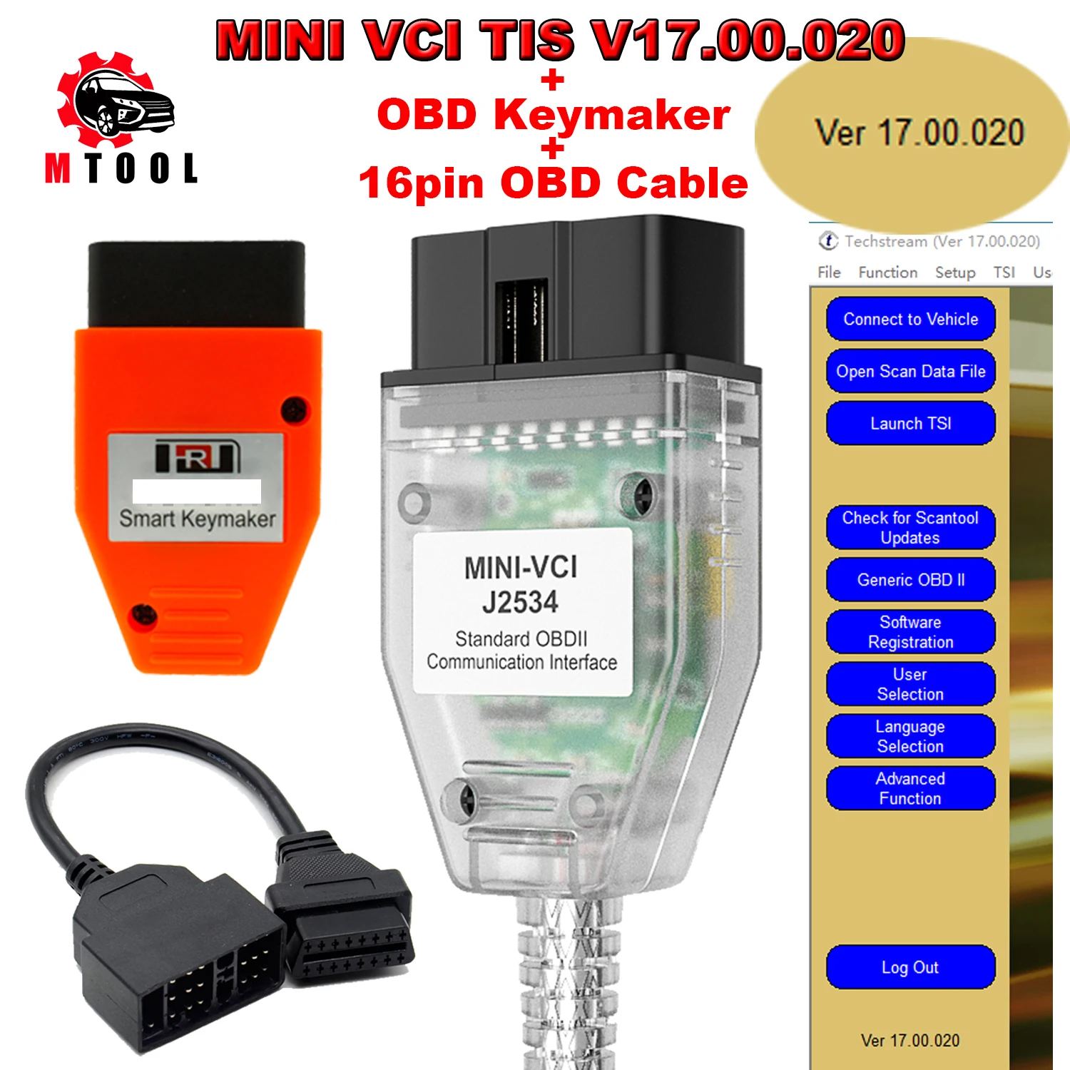 Мини VCI для Toyota TIS Techstream V17.00.020 FTDI FT232RL для J2534 OBD Автомобильный диагностический инструмент OBD2 сканер MINIVCI до 2022 года
Мини VCI для Toyota TIS Techstream V17.00.020 FTDI FT232RL для J2534 OBD Автомобильный диагностический инструмент OBD2 сканер MINIVCI до 2022 года