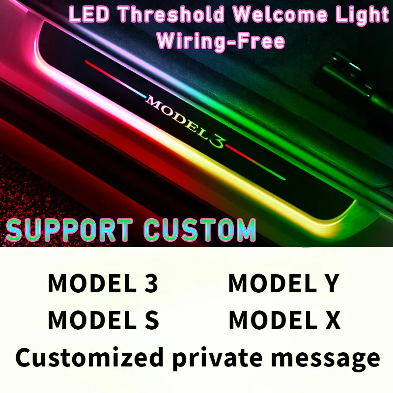 Customized For TESLA MODEL 3 X S Y MODEL3 Car Welcome Door illuminated Sill Light Logo Lamp LED Car Pedal Decoration
Customized For TESLA MODEL 3 X S Y MODEL3 Car Welcome Door illuminated Sill Light Logo Lamp LED Car Pedal Decoration