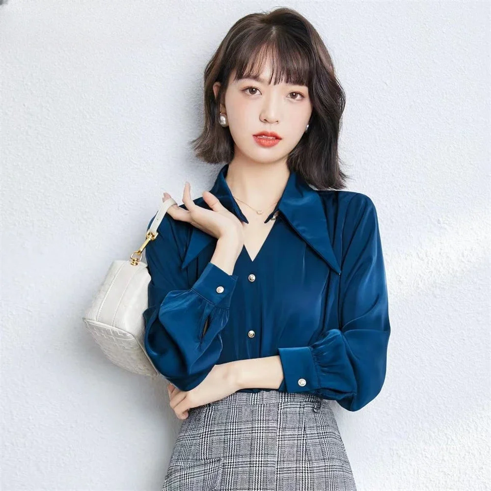 2023 Spring shirt Elegant OL Chic Turn-down Collar Long Sleeve tops Women's Top Blouse women shirts and blouses Female Clothing
2023 Spring shirt Elegant OL Chic Turn-down Collar Long Sleeve tops Women's Top Blouse women shirts and blouses Female Clothing