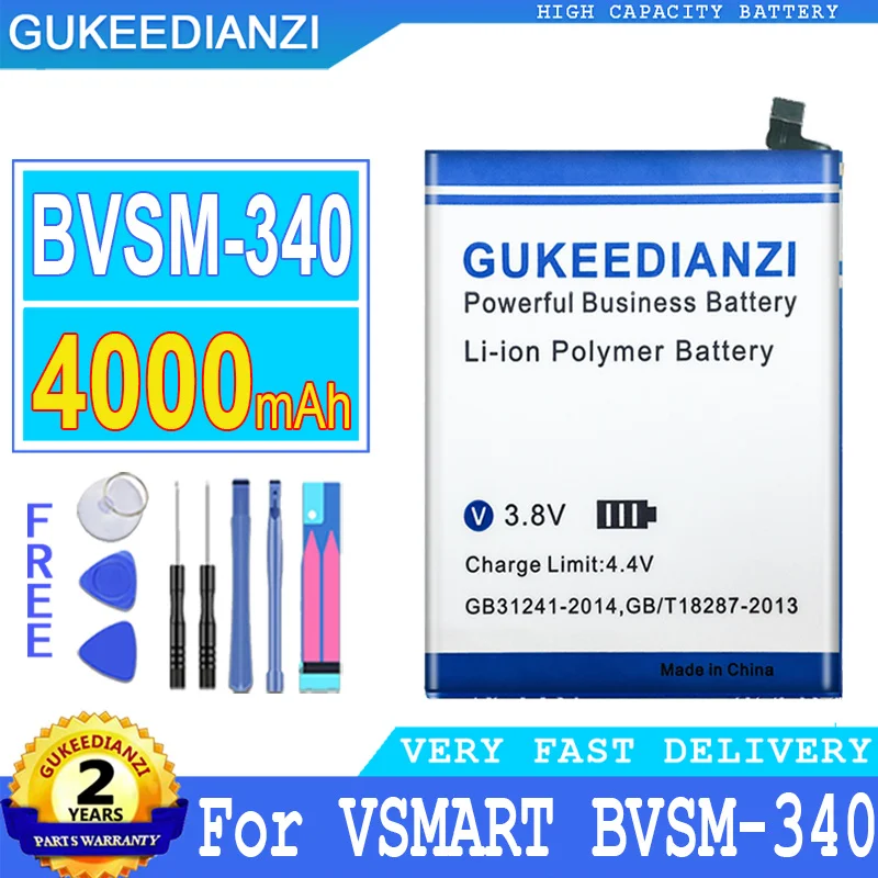 Bateria 4000mAh High Capacity Battery BVSM340 For VSMART BVSM-340 Mobile Phone High Quality Battery
Bateria 4000mAh High Capacity Battery BVSM340 For VSMART BVSM-340 Mobile Phone High Quality Battery