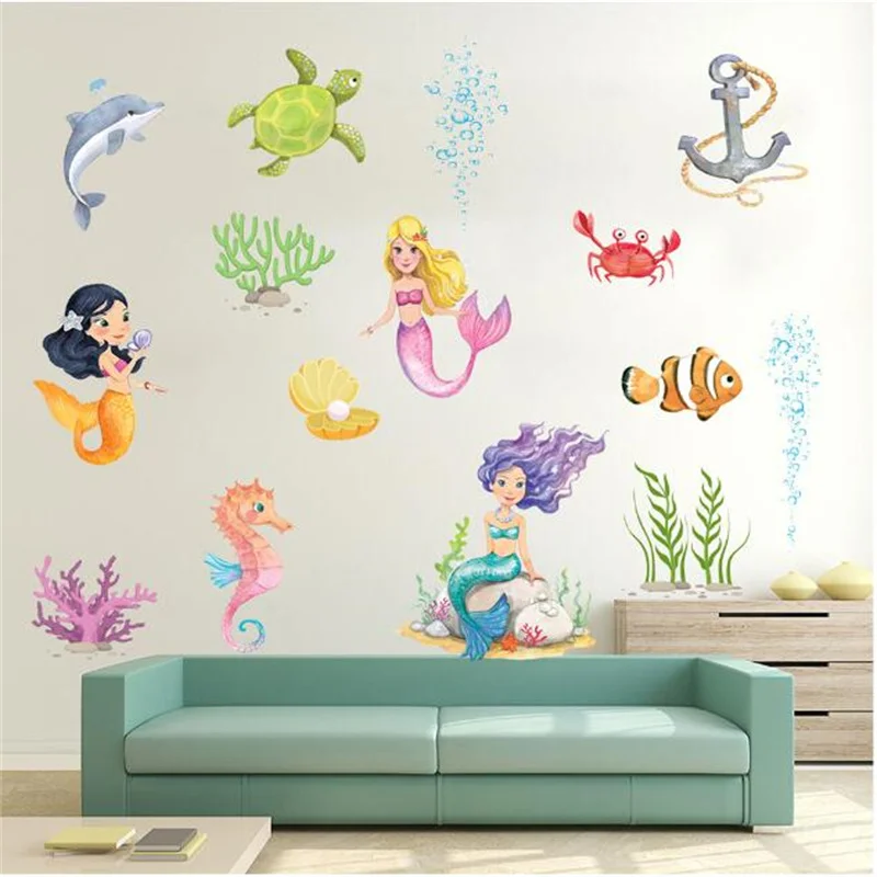 1PCS New Underwater Mermaid Coral Wall Stickers Home Decor For Children's Room Living Room Decoration Painting 40*60CM
1PCS New Underwater Mermaid Coral Wall Stickers Home Decor For Children's Room Living Room Decoration Painting 40*60CM
