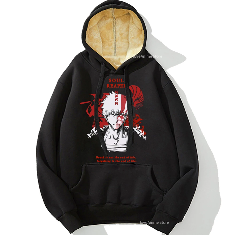 Fleece Hoodie Anime BLEACH Sweater Warm Thicken Hoodies Men Women Hooded Warm Sweatshirts Casual Streetwear Warm Anime Hoodies
Fleece Hoodie Anime BLEACH Sweater Warm Thicken Hoodies Men Women Hooded Warm Sweatshirts Casual Streetwear Warm Anime Hoodies