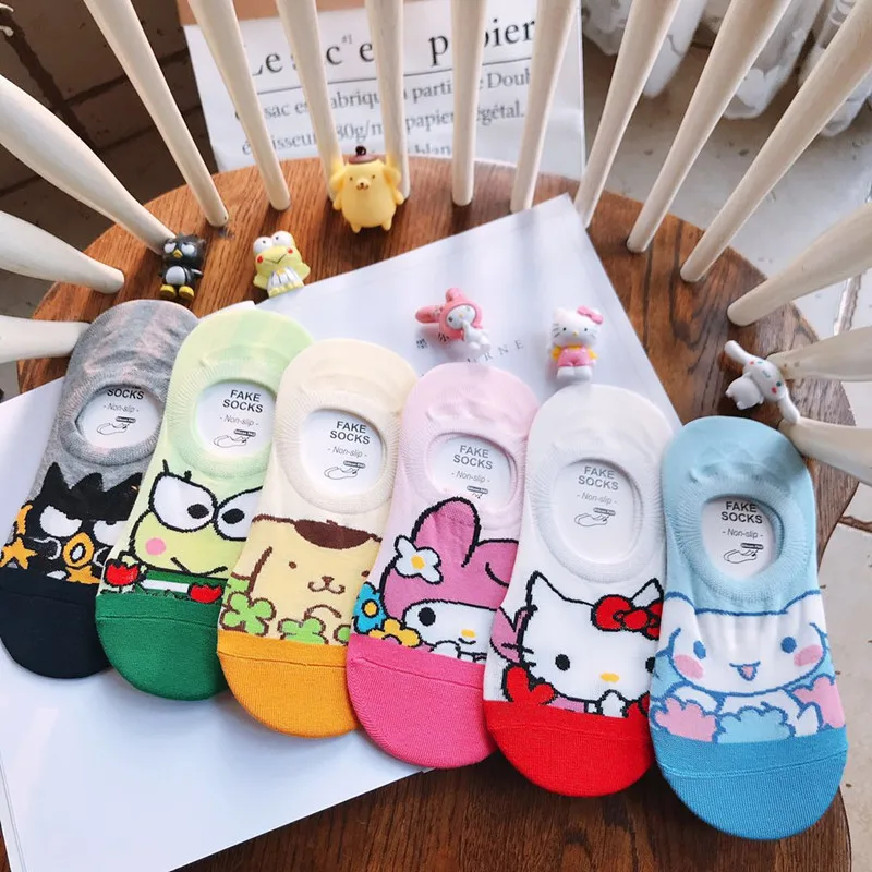 Милые носки-невидимки Sanrio Hello Kitty с милой мелодией, невидимые носки, Нескользящие фотоигрушки для девочек
Милые носки-невидимки Sanrio Hello Kitty с милой мелодией, невидимые носки, Нескользящие фотоигрушки для девочек