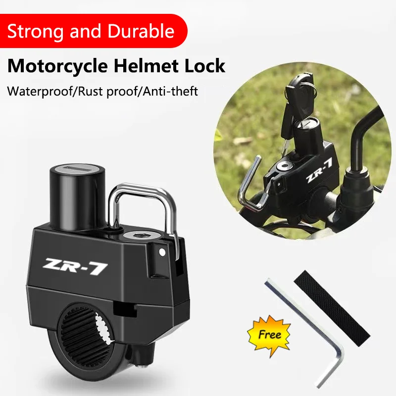 

Motorcycle Helmet Lock Anti-theft Security Safety For Handlebar Locking Cycling Equipment For Kawasaki ZR-7 / S ZR7 ZR7S 2023