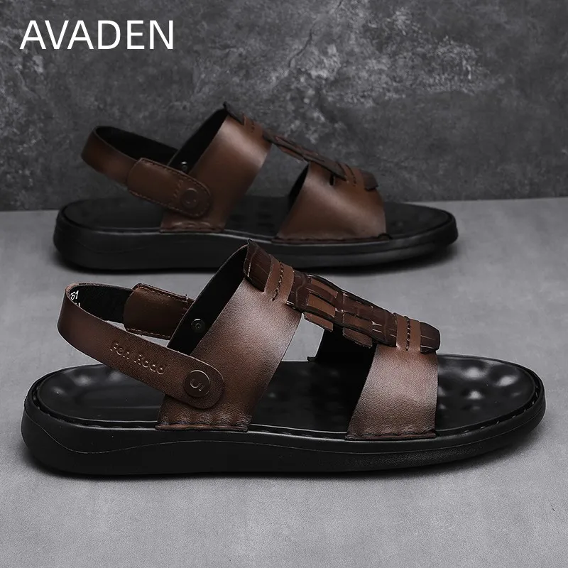 Sandals Man Fashion Trendy Outdoor Beach Casual Soft Normal Leather Shoes for Men Breathable Platform Roma Sandals New Summer
Sandals Man Fashion Trendy Outdoor Beach Casual Soft Normal Leather Shoes for Men Breathable Platform Roma Sandals New Summer