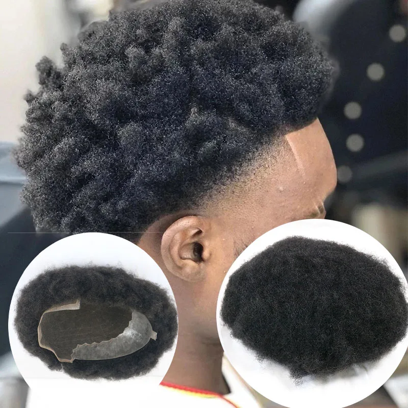 #1B Off Black Natural 4MM Afro Curly Breathable Q6 Full Lace Front with PU Back Human Hair Toupee In Stock Remy 6 Inche Hairline
#1B Off Black Natural 4MM Afro Curly Breathable Q6 Full Lace Front with PU Back Human Hair Toupee In Stock Remy 6 Inche Hairline