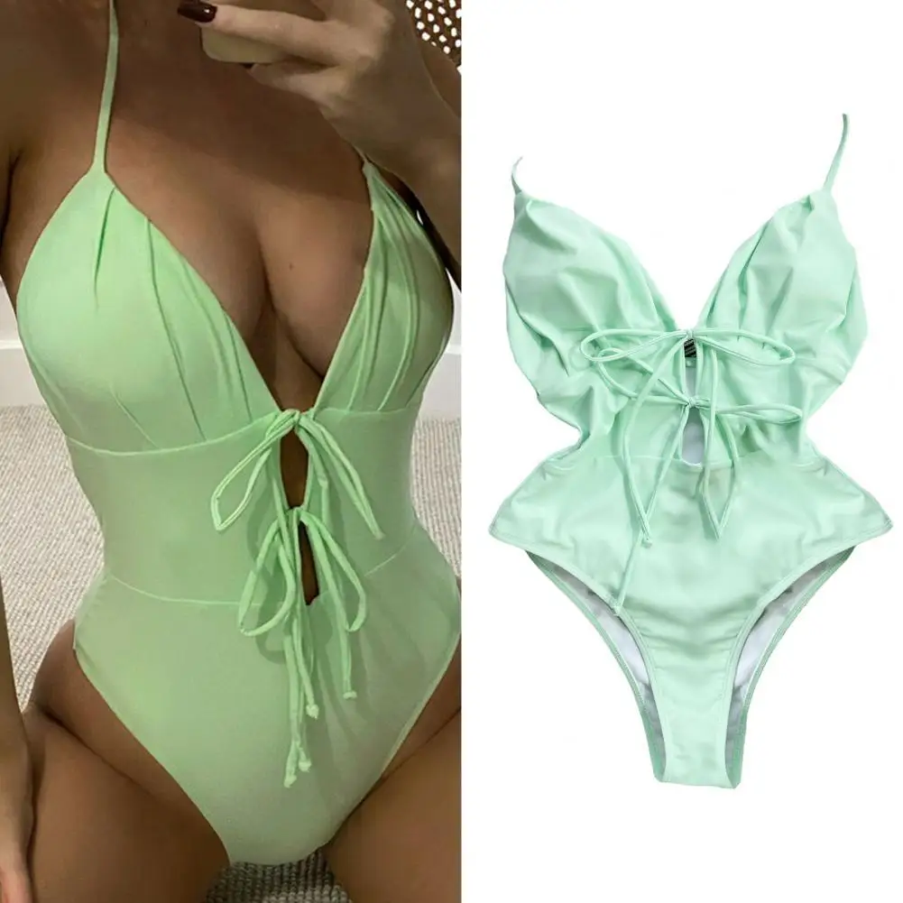 Solid Green One-piece Swimsuit Women Sexy Lace Up Monokini Swimwear 2022 New Women bikini Beach Bathing Suits купальник женский
Solid Green One-piece Swimsuit Women Sexy Lace Up Monokini Swimwear 2022 New Women bikini Beach Bathing Suits купальник женский