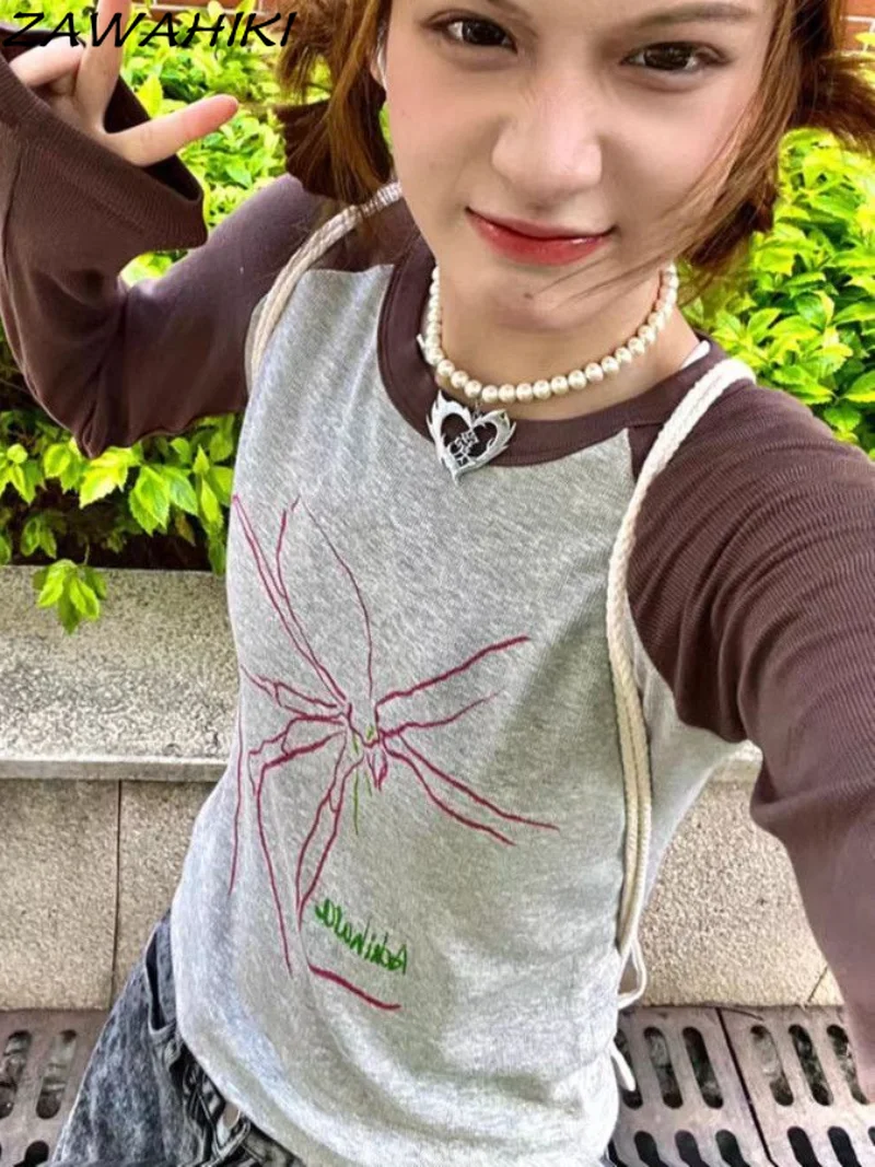 2000s Aesthetic T-Shirt Graphic Print Long Sleeve Tops Y2K Women Raglan Sleeve Clothes Fairycore Grunge Tee Streetwear
2000s Aesthetic T-Shirt Graphic Print Long Sleeve Tops Y2K Women Raglan Sleeve Clothes Fairycore Grunge Tee Streetwear