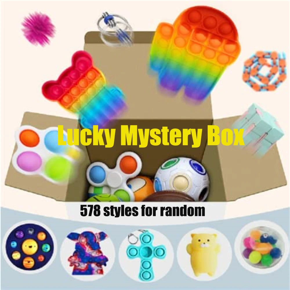 Mystery Fidget Toys Box Popits Lucky Blind Box Toy Simple Dimple Sensory Pop Its Antistress Relief 578 Styles for Random 3-12pc
Mystery Fidget Toys Box Popits Lucky Blind Box Toy Simple Dimple Sensory Pop Its Antistress Relief 578 Styles for Random 3-12pc
