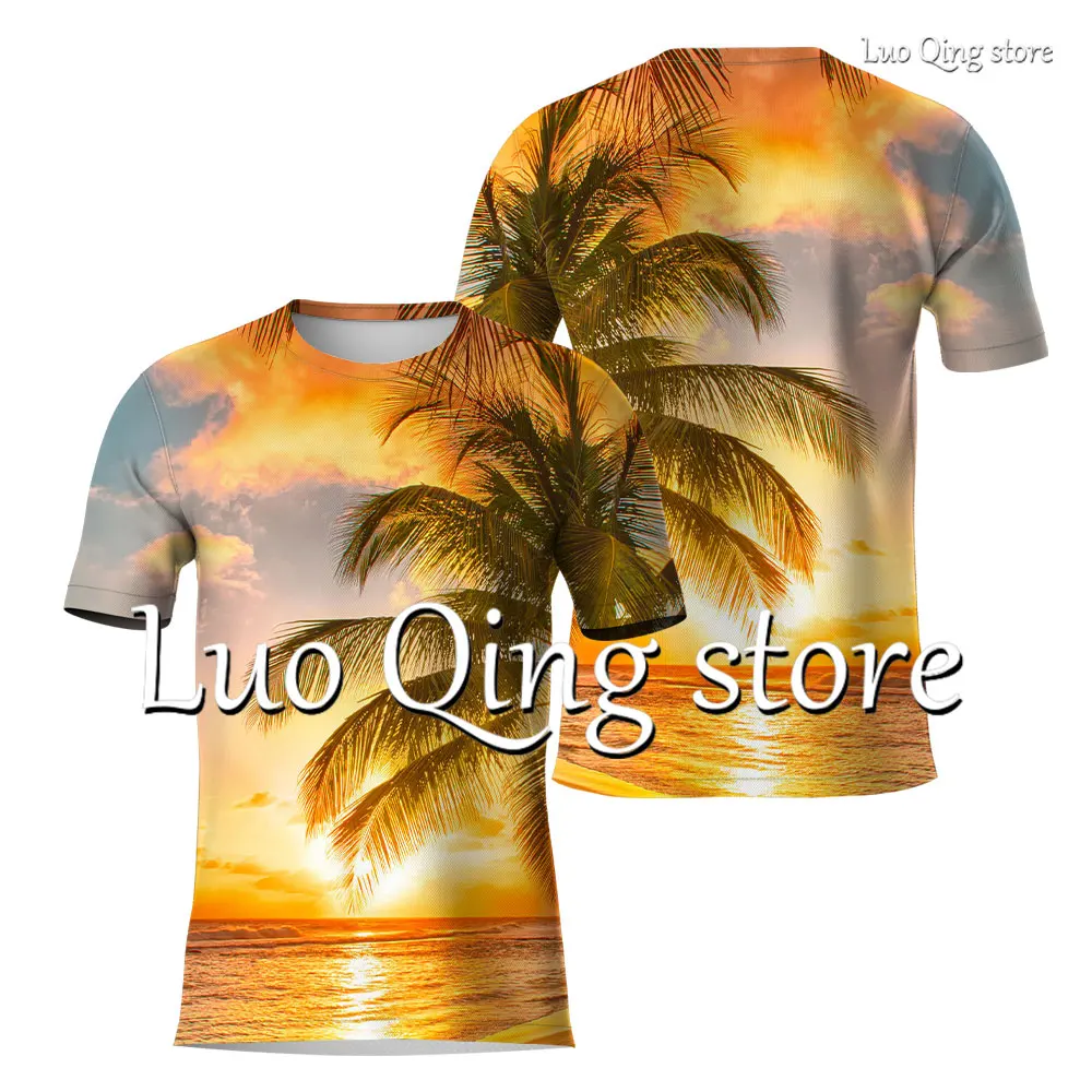Summer New Men's and Women's T-shirts 3D Printed Seaside Natural Landscape Pattern Short Sleeve Children's Fun Breathable Tops
Summer New Men's and Women's T-shirts 3D Printed Seaside Natural Landscape Pattern Short Sleeve Children's Fun Breathable Tops