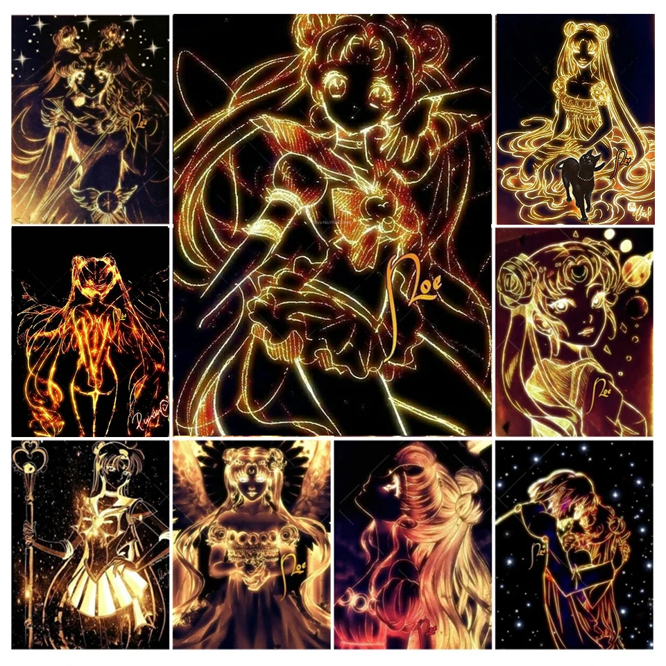 Полностью алмазная живопись Сейлор, Новое поступление, мультяшная аниме мозаика луна, алмазная вышивка, вышивка крестиком, декор детской спальни 
Полностью алмазная живопись Сейлор, Новое поступление, мультяшная аниме мозаика луна, алмазная вышивка, вышивка крестиком, декор детской спальни