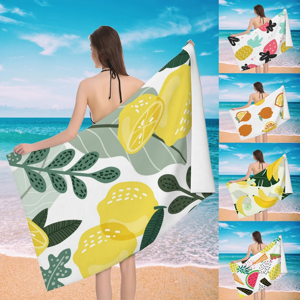 Microfiber Bath Towel Large Bath Towel Soft Absorbent Towel Multi-functional Big Beach Towel Cartoon Fruit Big Beach Towel
Microfiber Bath Towel Large Bath Towel Soft Absorbent Towel Multi-functional Big Beach Towel Cartoon Fruit Big Beach Towel